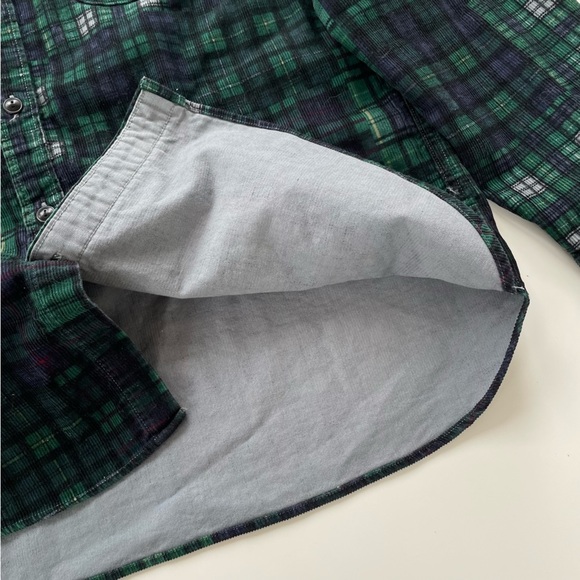 J.Crew Men's Garment Dyed Corduroy Tartan Patchwork Shacket Workshirt LARGE - Picture 7 of 11